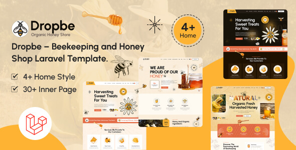 Dropbe – Beekeeping and Honey Shop Laravel Template