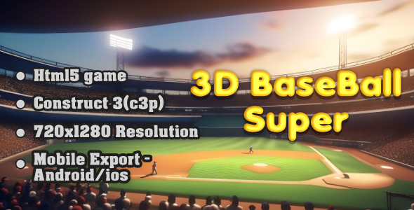 BaseBall Super 3d(construct 3 + html5)