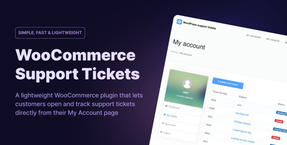 WooCommerce Support Tickets