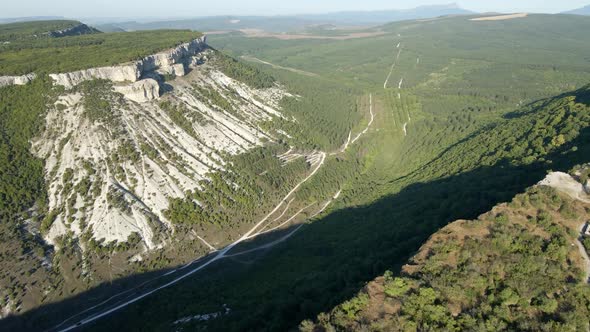 Canyon with Forest on a Mountain in Bakhchisarai in the Crimea