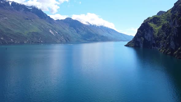 Flying over the Garda Lake