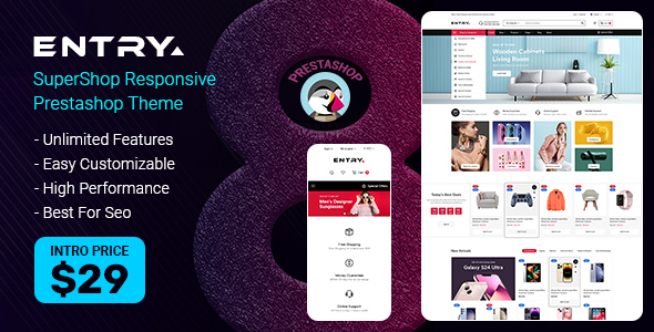 Entry - Supershop Responsive Prestashop  Theme