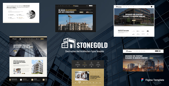 StoneGold - Construction and Architecture Figma Template