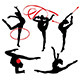 Rhythmic Gymnastics Silhouette  - GraphicRiver Item for Sale