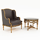 Classic European Style Coffee Table and Armchair 34 - 3DOcean Item for Sale