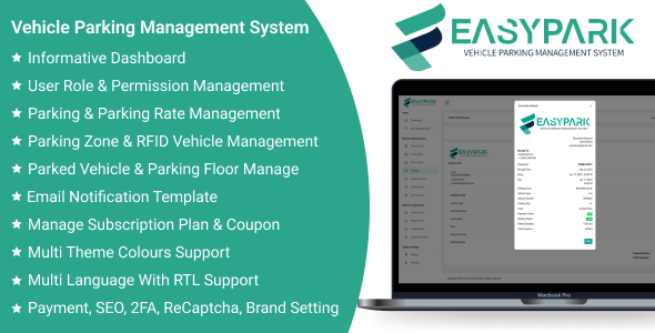 EasyPark SaaS - Vehicle Parking Management System
