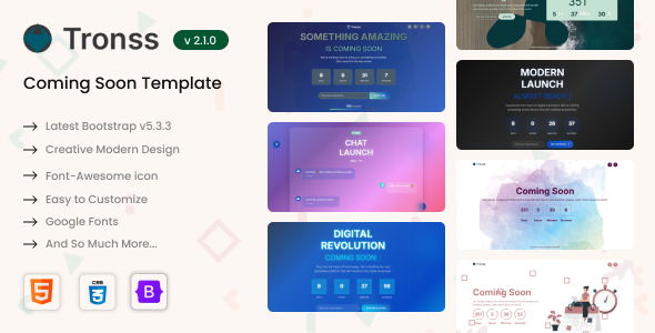 Tronss - Html Coming soon page