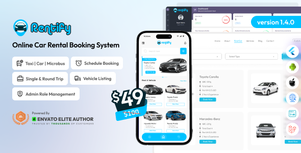 Rentify - Online Car Rental Booking System Full Solution