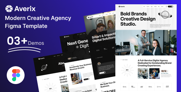 Averix - Modern Creative Agency Figma Template