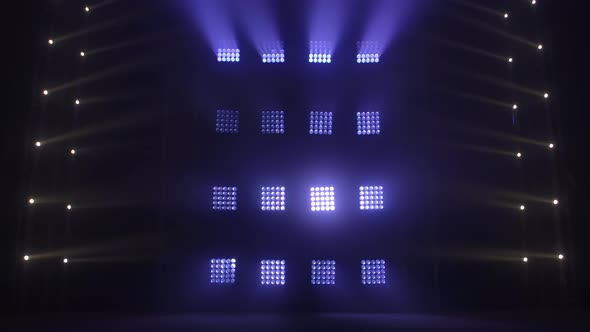 Stage with Spot Lighting, Shining Empty Scene for Holiday Show, Award Ceremony or Advertising on the