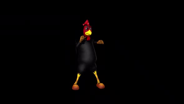 Cartoon Rooster Dance 1