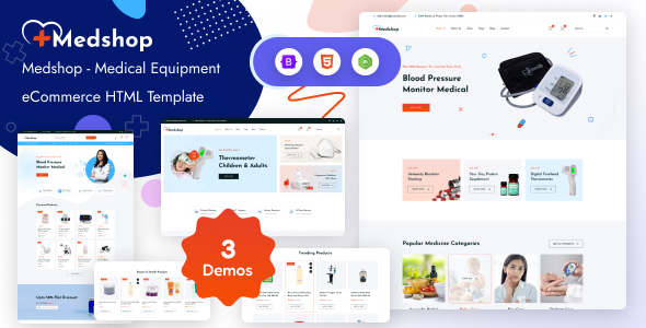 Medshop - Health & Medical eCommerce HTML Template