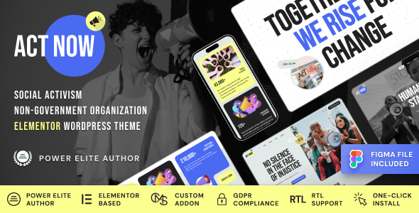 Act Now - Social Activism & NGO WordPress Theme