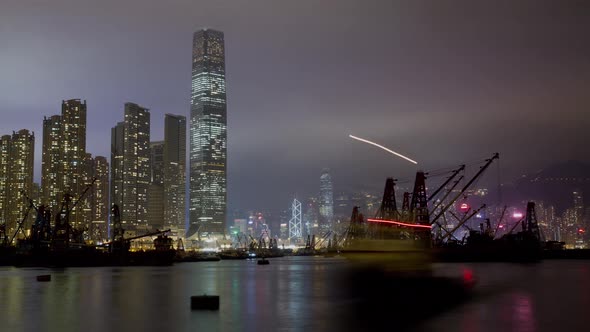 Time Lapse of The Amazing Skyline of Hong Kong at Night