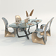 Modern Dining Table and Chairs 47 - 3DOcean Item for Sale
