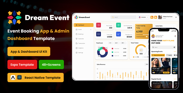 DreamEvents - Event Management App with Admin Panel