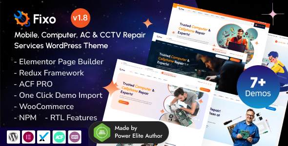 Fixo - Mobile Phone, Computer Repair & Electronics Service WordPress Theme