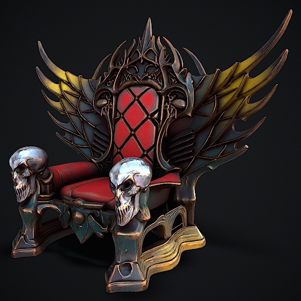 Fantasy Throne 7 Game Ready 3d Model