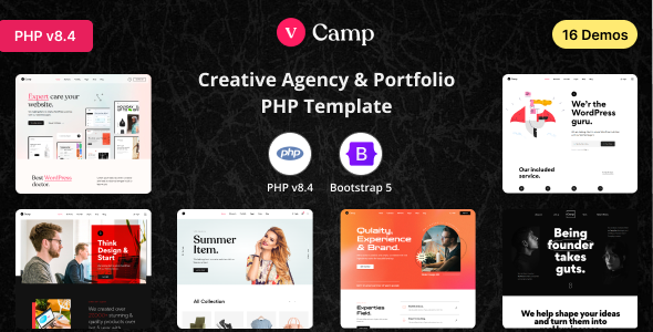 vCamp - Creative Agency & Portfolio PHP Template