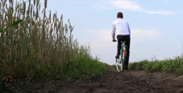 Cycling Businessman