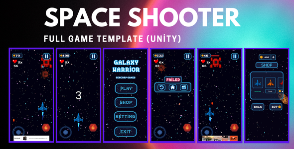 Galaxy Warrior – Space Shooter Game Template (Unity)