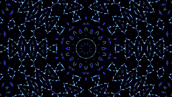 abstract light governing blue color, kaleidoscope