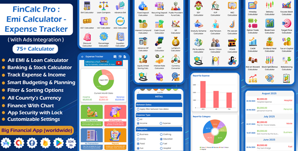 EMI Calculator : Expense Tracker, Cash Loan Calculator, Budget Tracker, Finance Tracker