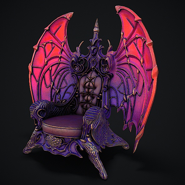 Fantasy Throne 8 Game Ready 3d Model