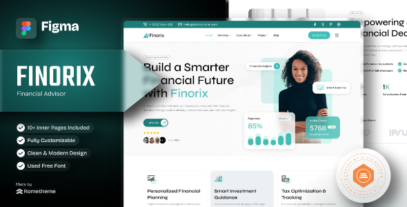 Finorix - Financial Advisors & Wealth Management Figma