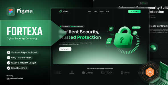 Fortexa - Cyber Security Company Figma