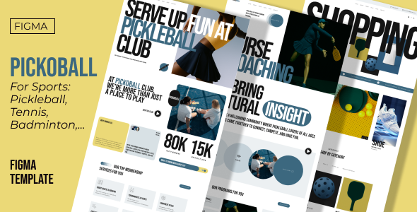 Pickoball - Pickleball Sport Figma Template