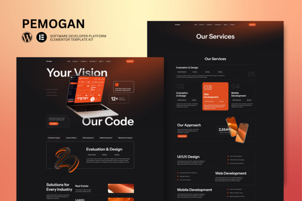 Pemogan - Software Development & IT Solutions Elementor Template Kit