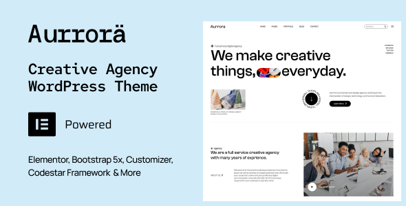 Aurrora - Creative Agency WordPress Theme