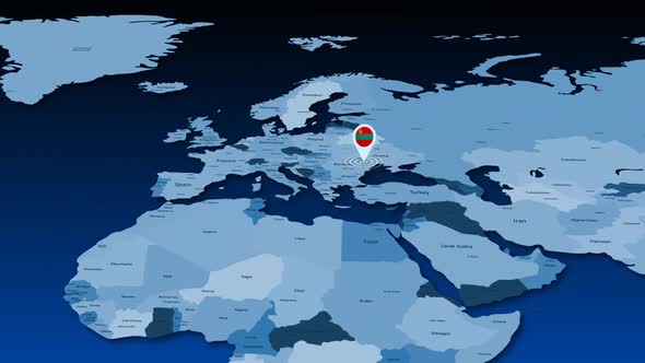 Transnistria Location Tracking Animation On Earth Map