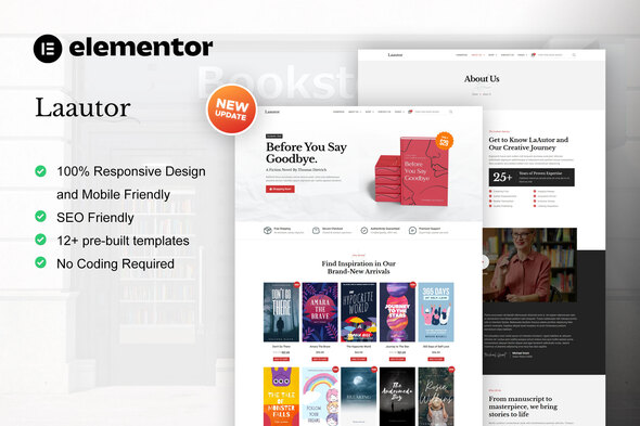 LaAutor - Author & Publisher Elementor Template Kit
