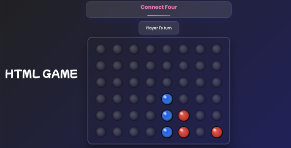 Connect Four - Classic HTML5 Board Game with AI & Animations
