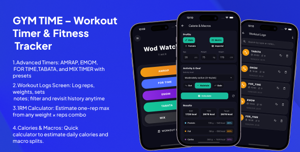 GYM Time - Flutter Modern Timer Application