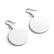 White Round Earring Pair - Circle Plastic Ear Jewel - 3DOcean Item for Sale