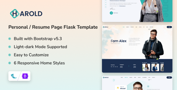 Harold - Personal Portfolio Flask Template