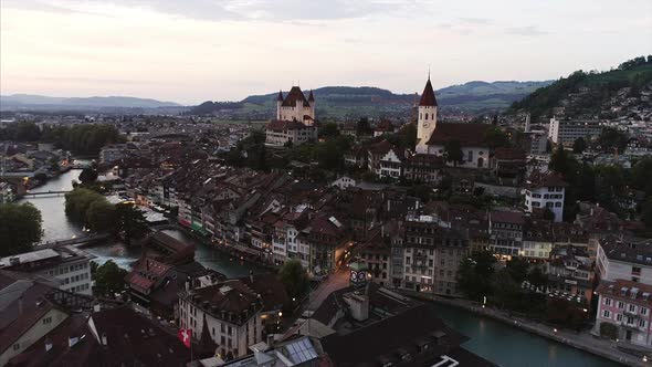 Old Town of Thun Aerial 
