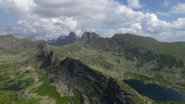 Summer Mountain Landscape from Height