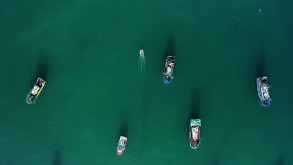 Aerial Footage of Beautiful Seascape During Sunrise