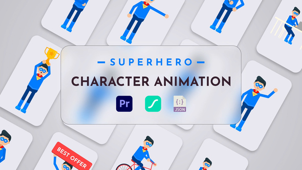 Superhero Character Animation For Premiere Pro