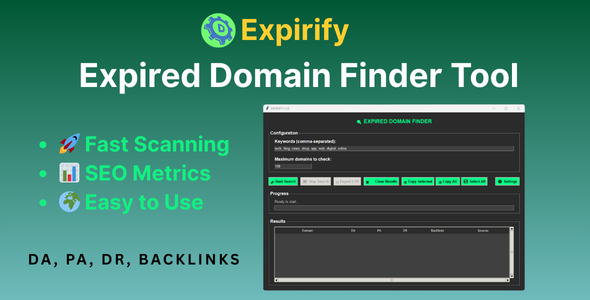 Expirify - Keyword Based Expired Domain Finder Tool