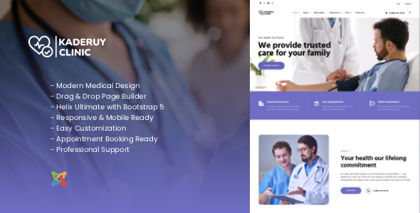 Kaderuy - Modern Medical & Healthcare Joomla Template