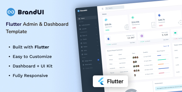 BrandUI - Flutter Admin & Dashboard Panel