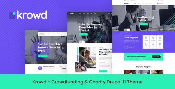 Krowd - Crowdfunding & Charity Drupal 11 Theme