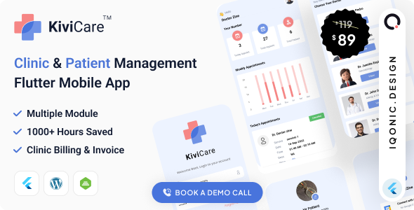 KiviCare(TM) Flutter 3.x App - Clinic & Patient Management System for Flutter and WordPress