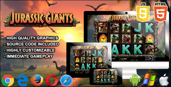 Jurassic Giants - HTML5 Slot Machine