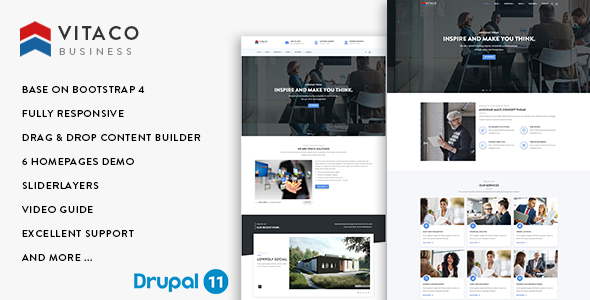 Vitaco - Responsive Business Drupal 11 Theme